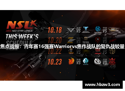 焦点战报：青年赛16强赛Warriorvs焦作战队的复仇战较量